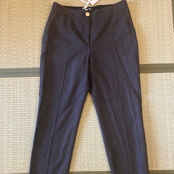 Ted Baker Pants - Ted Baker Navy Polka Dot Trousers